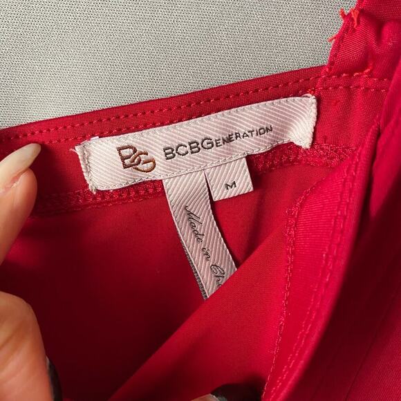 BCBG generation sz M one shoulder‎ red mini party dress - Picture 4 of 8